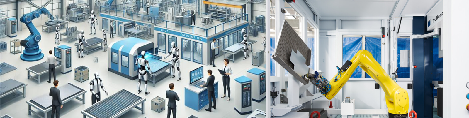 Robotic humanoid gesehen von Trumpf