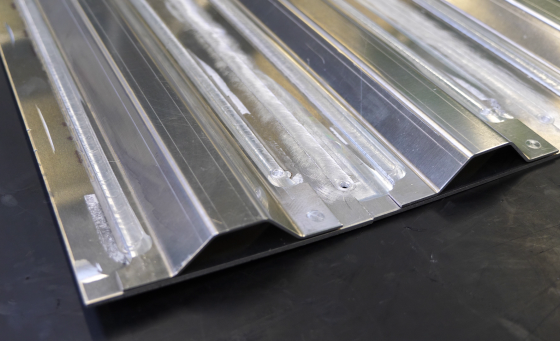 Stiffened panels welded by FSW